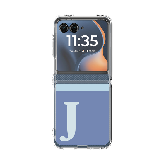 クリアケース［ オリジナル - initial two tone - J blue ］