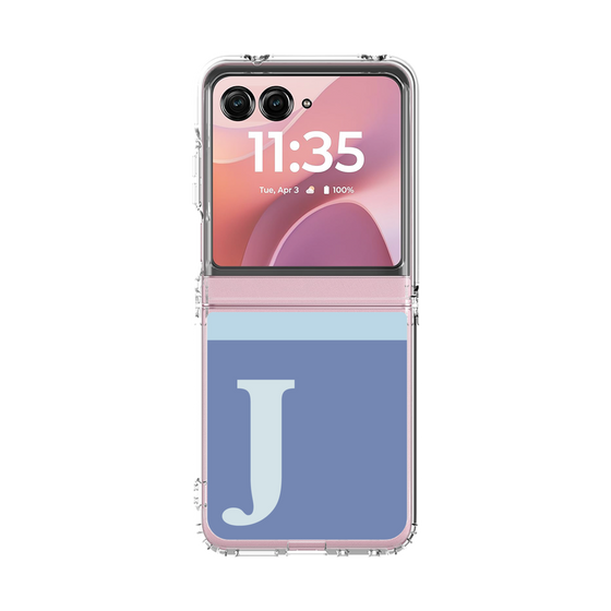 クリアケース［ オリジナル - initial two tone - J blue ］