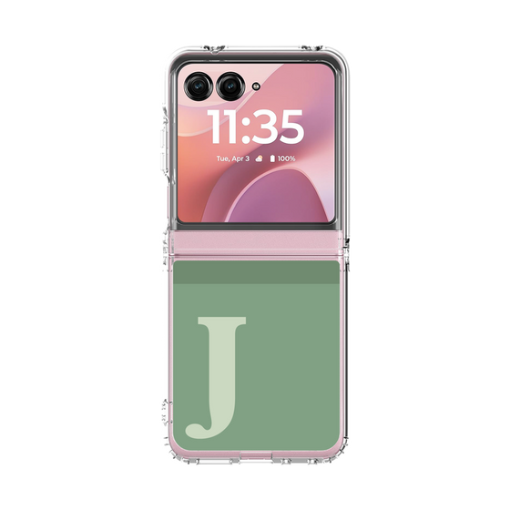 クリアケース［ オリジナル - initial two tone - J green ］