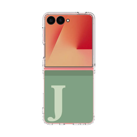 クリアケース［ オリジナル - initial two tone - J green ］