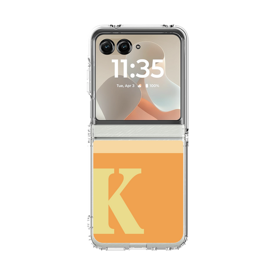 クリアケース［ オリジナル - initial two tone - K orange ］