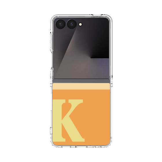 クリアケース［ オリジナル - initial two tone - K orange ］