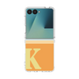 クリアケース［ オリジナル - initial two tone - K orange ］