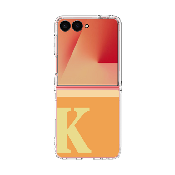 クリアケース［ オリジナル - initial two tone - K orange ］