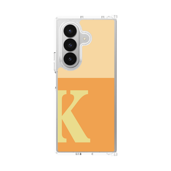 クリアケース［ オリジナル - initial two tone - K orange ］
