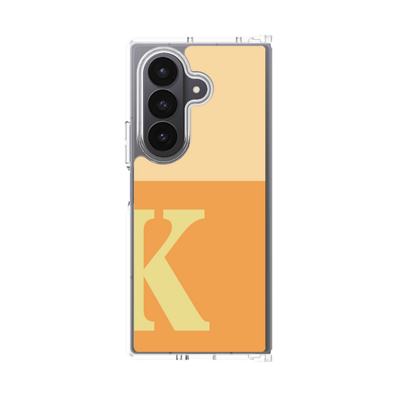 クリアケース［ オリジナル - initial two tone - K orange ］