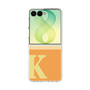 クリアケース［ オリジナル - initial two tone - K orange ］