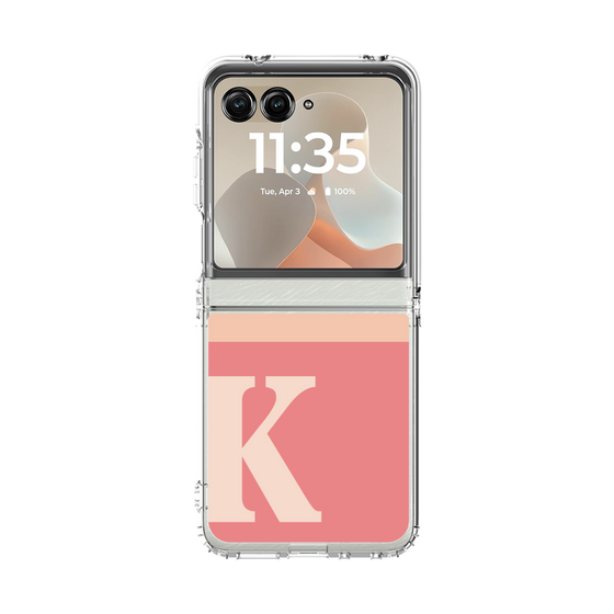 クリアケース［ オリジナル - initial two tone - K pink ］
