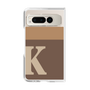 クリアケース［ オリジナル - initial two tone - K brown ］