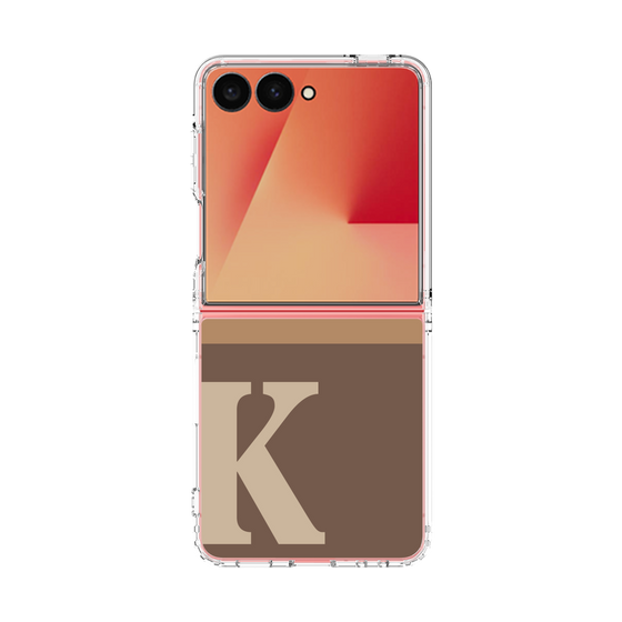 クリアケース［ オリジナル - initial two tone - K brown ］