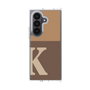 クリアケース［ オリジナル - initial two tone - K brown ］
