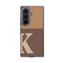 クリアケース［ オリジナル - initial two tone - K brown ］