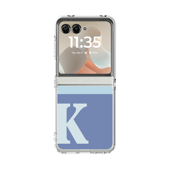 クリアケース［ オリジナル - initial two tone - K blue ］