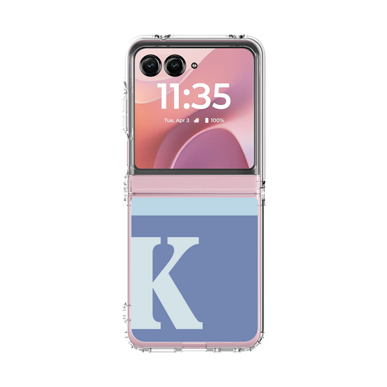 クリアケース［ オリジナル - initial two tone - K blue ］