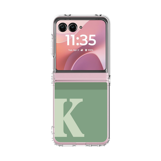 クリアケース［ オリジナル - initial two tone - K green ］