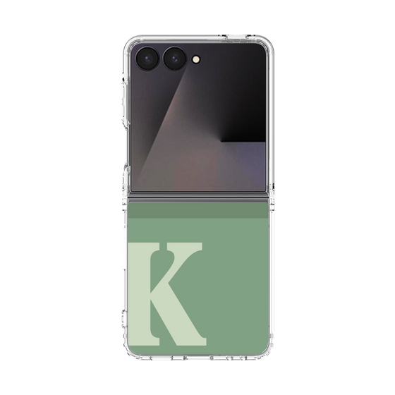 クリアケース［ オリジナル - initial two tone - K green ］