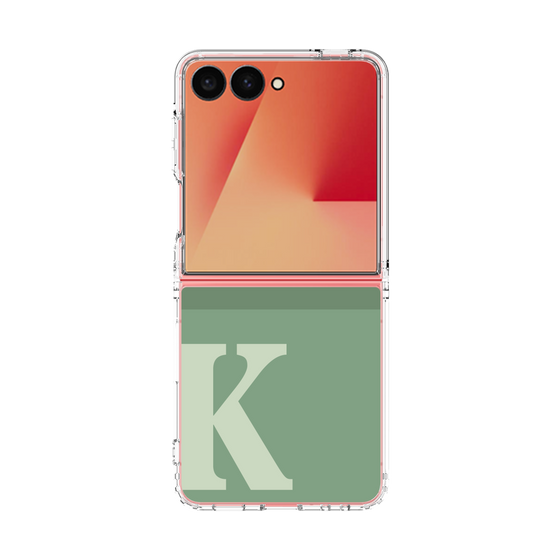 クリアケース［ オリジナル - initial two tone - K green ］