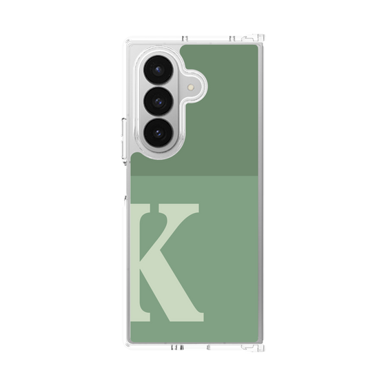 クリアケース［ オリジナル - initial two tone - K green ］