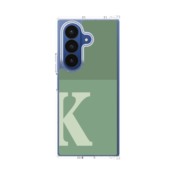 クリアケース［ オリジナル - initial two tone - K green ］