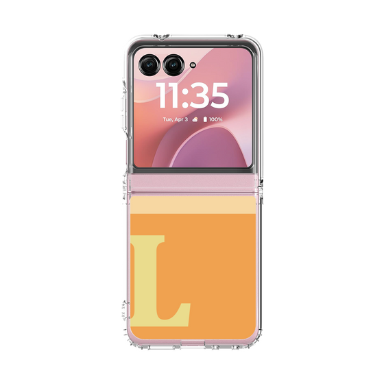 クリアケース［ オリジナル - initial two tone - L orange ］