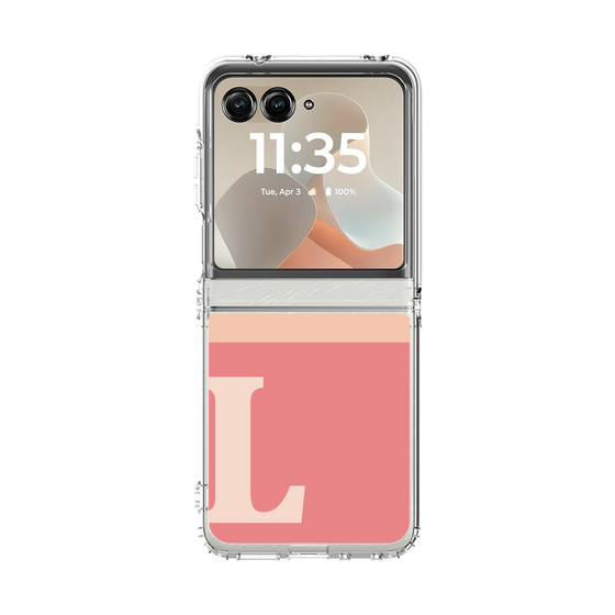 クリアケース［ オリジナル - initial two tone - L pink ］