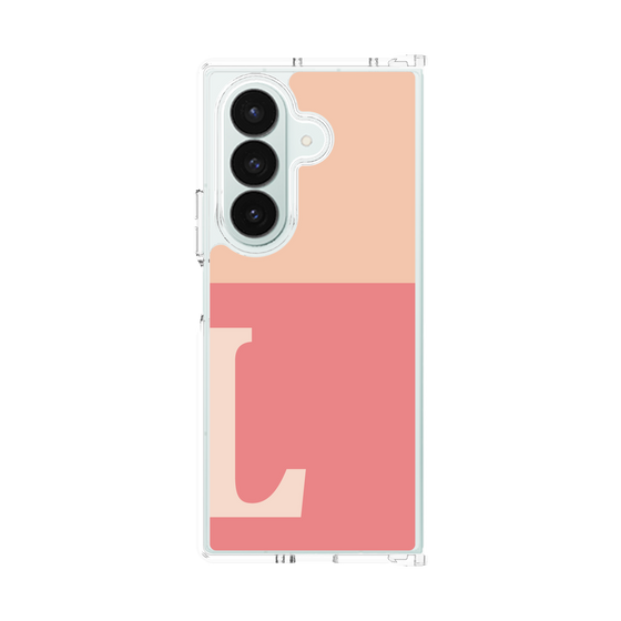 クリアケース［ オリジナル - initial two tone - L pink ］
