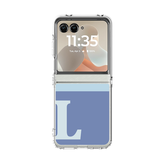 クリアケース［ オリジナル - initial two tone - L blue ］