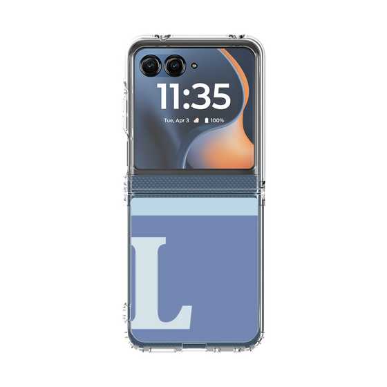 クリアケース［ オリジナル - initial two tone - L blue ］