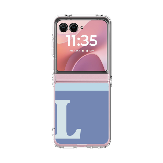 クリアケース［ オリジナル - initial two tone - L blue ］