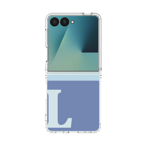 クリアケース［ オリジナル - initial two tone - L blue ］