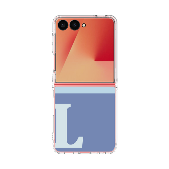 クリアケース［ オリジナル - initial two tone - L blue ］