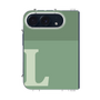 クリアケース［ オリジナル - initial two tone - L green ］
