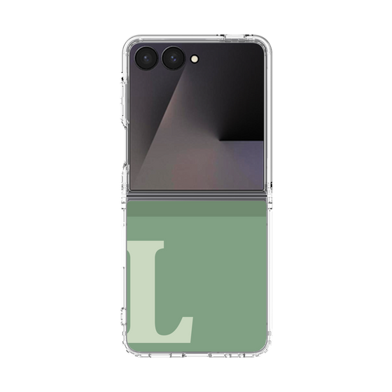 クリアケース［ オリジナル - initial two tone - L green ］