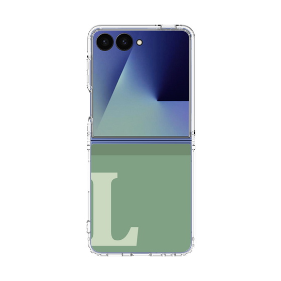 クリアケース［ オリジナル - initial two tone - L green ］