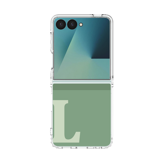 クリアケース［ オリジナル - initial two tone - L green ］