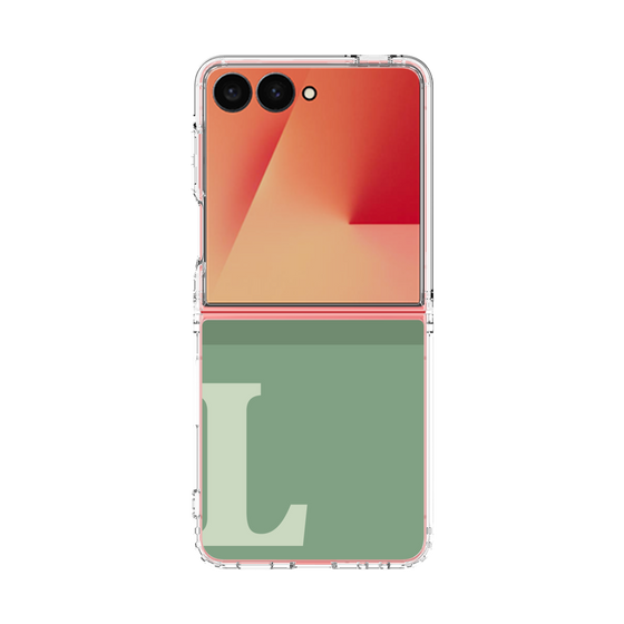 クリアケース［ オリジナル - initial two tone - L green ］
