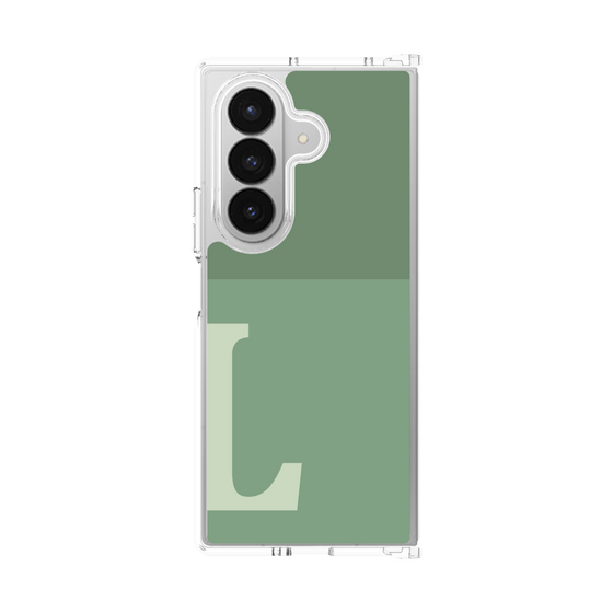 クリアケース［ オリジナル - initial two tone - L green ］