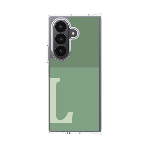 クリアケース［ オリジナル - initial two tone - L green ］