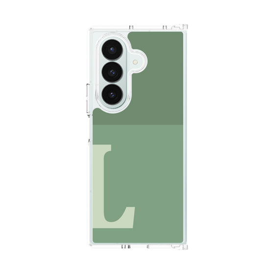 クリアケース［ オリジナル - initial two tone - L green ］