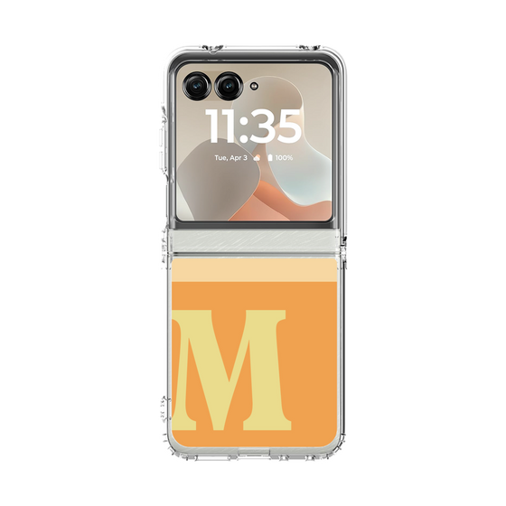 クリアケース［ オリジナル - initial two tone - M orange ］