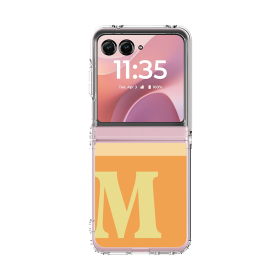 クリアケース［ オリジナル - initial two tone - M orange ］