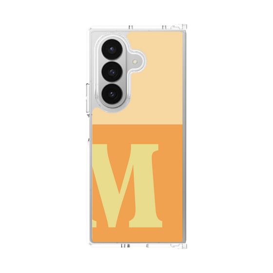 クリアケース［ オリジナル - initial two tone - M orange ］