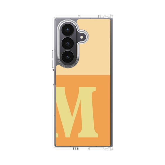 クリアケース［ オリジナル - initial two tone - M orange ］