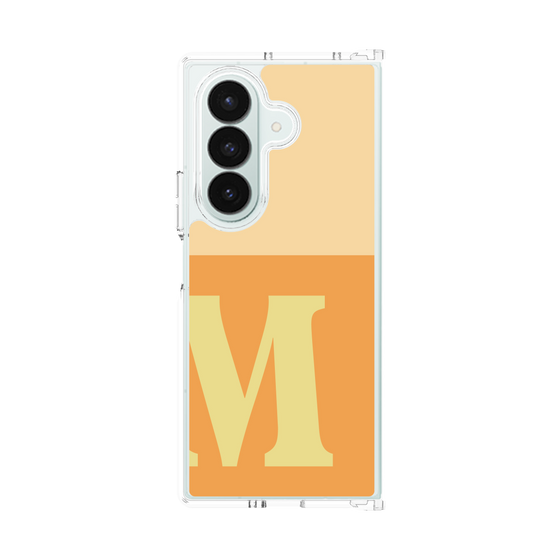 クリアケース［ オリジナル - initial two tone - M orange ］