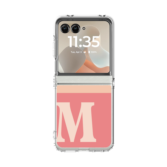 クリアケース［ オリジナル - initial two tone - M pink ］