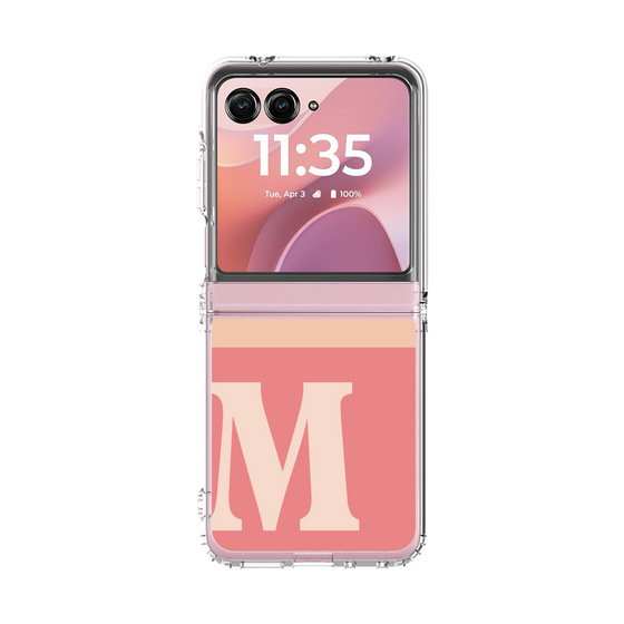 クリアケース［ オリジナル - initial two tone - M pink ］