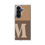 クリアケース［ オリジナル - initial two tone - M brown ］