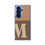 クリアケース［ オリジナル - initial two tone - M brown ］