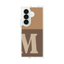 クリアケース［ オリジナル - initial two tone - M brown ］