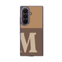 クリアケース［ オリジナル - initial two tone - M brown ］